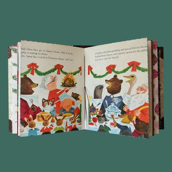 Jingle Bells Altered Little Golden Book Journal Scrapbook - Picture 5 of 6